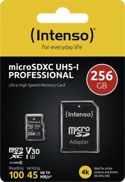 EAN 4034303037643 - Intenso 3433492 memoria flash 256 GB MicroSDXC UHS-I Clase 10 imagen 3