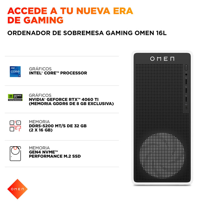 EAN 199764264404 - HP OMEN 16L Gaming Desktop PC TG03-0088ns PC Intel Core Ultra 5 225F 16 GB DDR5-SDRAM NVIDIA GeForce RTX 5 imagen 9