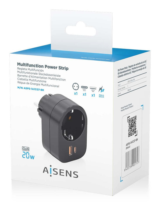 EAN 8435739901717 - AISENS ASPS-1A1C07-BK cargador de dispositivo móvil Universal Corriente alterna Carga rápida Interior imagen 7