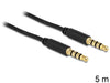 EAN 4043619834389 - DeLOCK 83438 cable de audio 5 m 3,5mm Negro imagen 1
