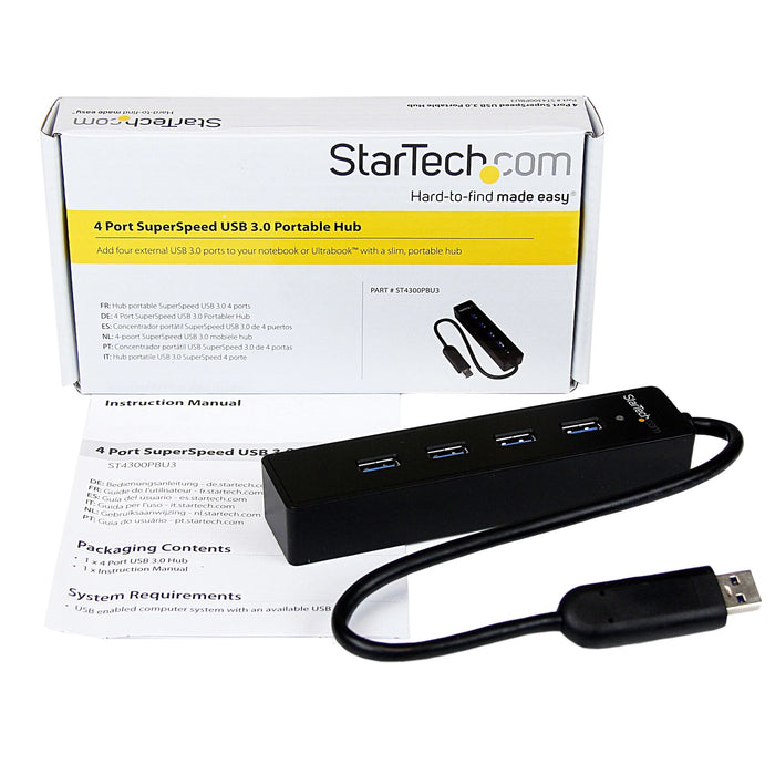 EAN 0065030851084 - StarTech.com ST4300PBU3 hub de interfaz USB 3.2 Gen 1 (3.1 Gen 1) Type-A 5000 Mbit/s imagen 4