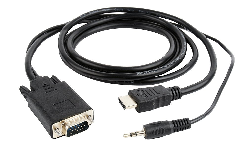 EAN 8716309098045 - Gembird A-HDMI-VGA-03-10 adaptador de cable de vídeo 3 m HDMI + 3.5mm VGA (D-Sub) Negro imagen 2