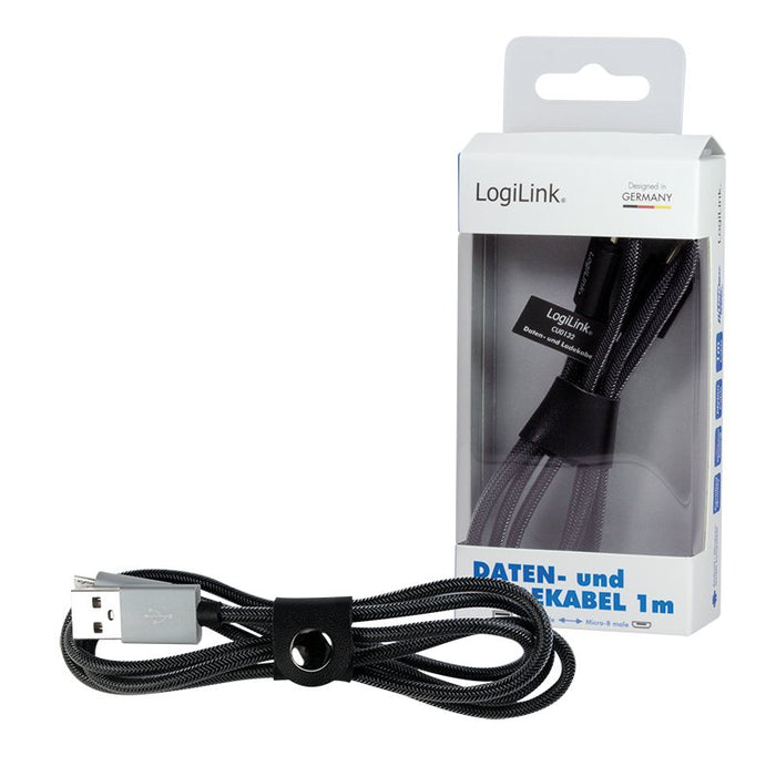 EAN 4052792050912 - LogiLink CU0132 cable USB USB 2.0 1 m USB A Micro-USB A Gris imagen 2