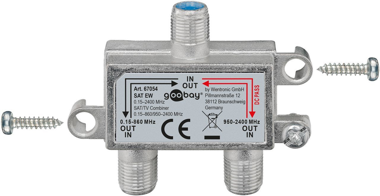 EAN 4040849670541 - Goobay SAT EW Divisor de 3 salidas Plata imagen 2