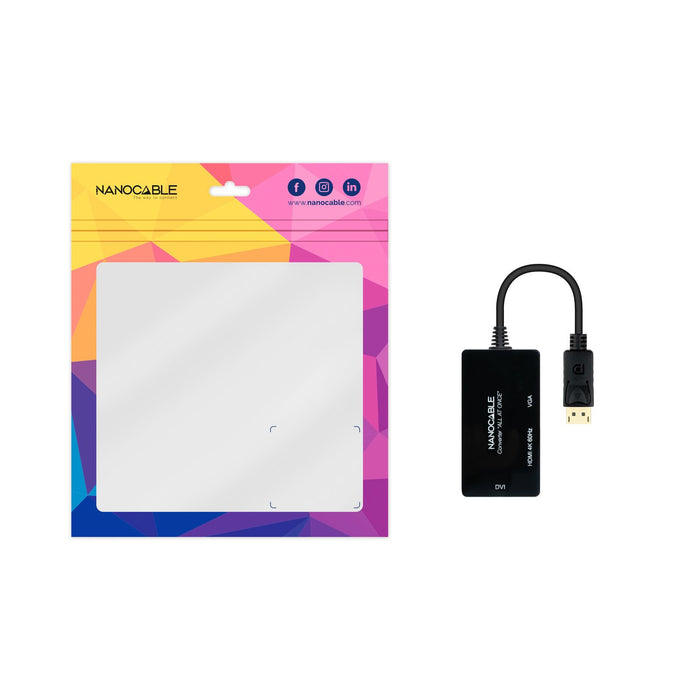 EAN 8433281013032 - Nanocable 10.16.3301-ALL adaptador de cable de vídeo 0,2 m DVI-D + VGA (D-Sub) + HDMI imagen 4