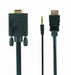 EAN 8716309098045 - Gembird A-HDMI-VGA-03-10 adaptador de cable de vídeo 3 m HDMI + 3.5mm VGA (D-Sub) Negro imagen 1