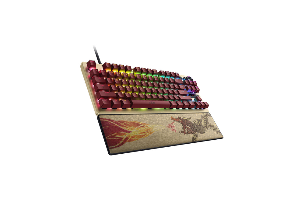 EAN 8886419349877 - Razer Huntsman V3 Pro Tenkeyless teclado Juego USB QWERTY Inglés internacional Oro, Amarillo imagen 3