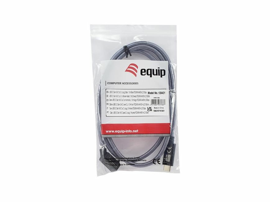 EAN 4015867237687 - Equip 128421 cable USB USB4 Gen 2x2 1 m USB C Plata imagen 8