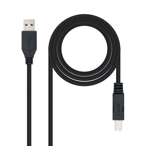 EAN 8433281003866 - Nanocable 10.01.0802-BK cable USB USB 3.2 Gen 1 (3.1 Gen 1) 2 m USB A USB B Negro imagen 1
