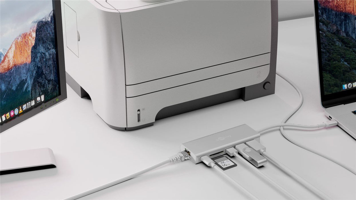 EAN 4040849767883 - Goobay 76788 base para portátil y replicador de puertos USB Tipo C Plata imagen 7