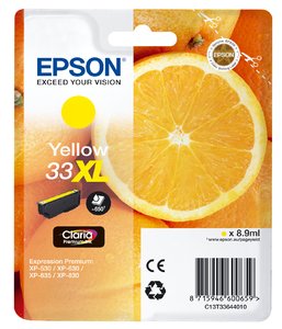 EAN 8715946600659 - Epson Oranges C13T33644010 cartucho de tinta 1 pieza(s) Original Amarillo imagen 1