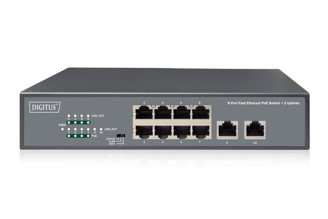 EAN 4016032457862 - Digitus DN-95323-1 switch No administrado Fast Ethernet (10/100) Energía sobre Ethernet (PoE) Gris imagen 2