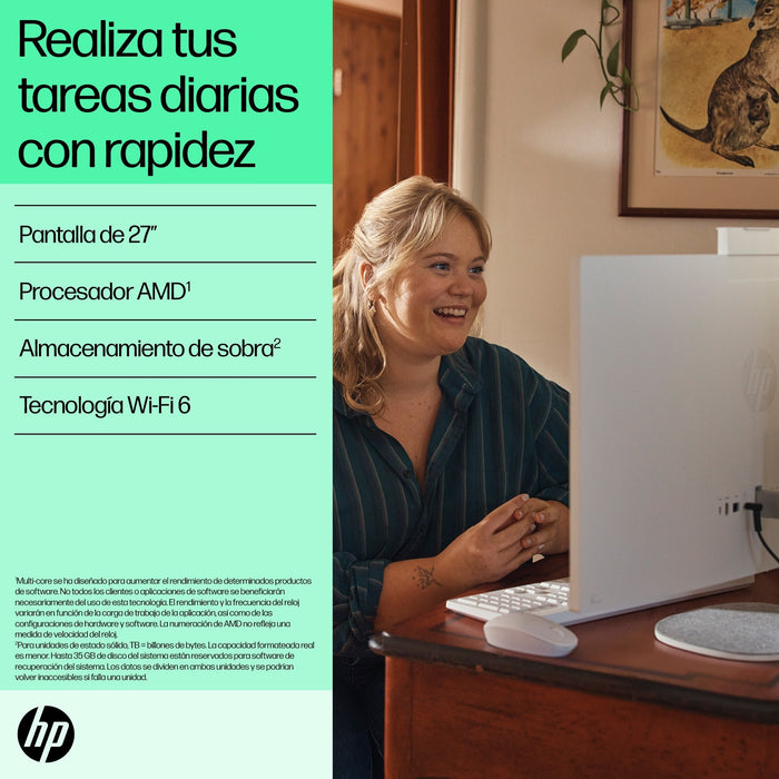EAN 0198828059024 - HP 27-cr0057ns AMD Ryzen™ 5 7520U 68,6 cm (27") 1920 x 1080 Pixeles PC todo en uno 16 GB LPDDR5-SDRAM 512 imagen 8