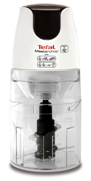 EAN 3045386370702 - Tefal MB450B picadora eléctrica de alimentos 0,5 L 500 W Transparente, Blanco imagen 1