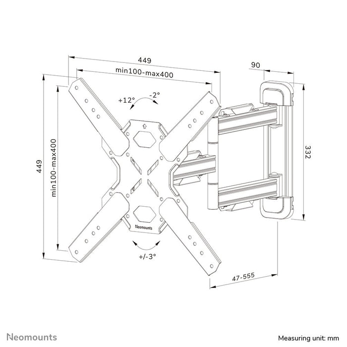 EAN 8717371448837 - Neomounts WL40S-850BL14 soporte para TV 165,1 cm (65") Negro imagen 20