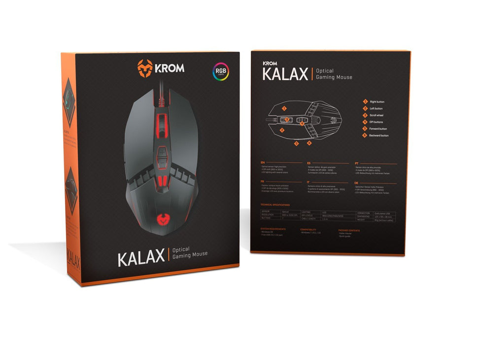 EAN 8436587972522 - Krom Kalax ratón Juego mano derecha USB tipo A Óptico 3200 DPI imagen 11