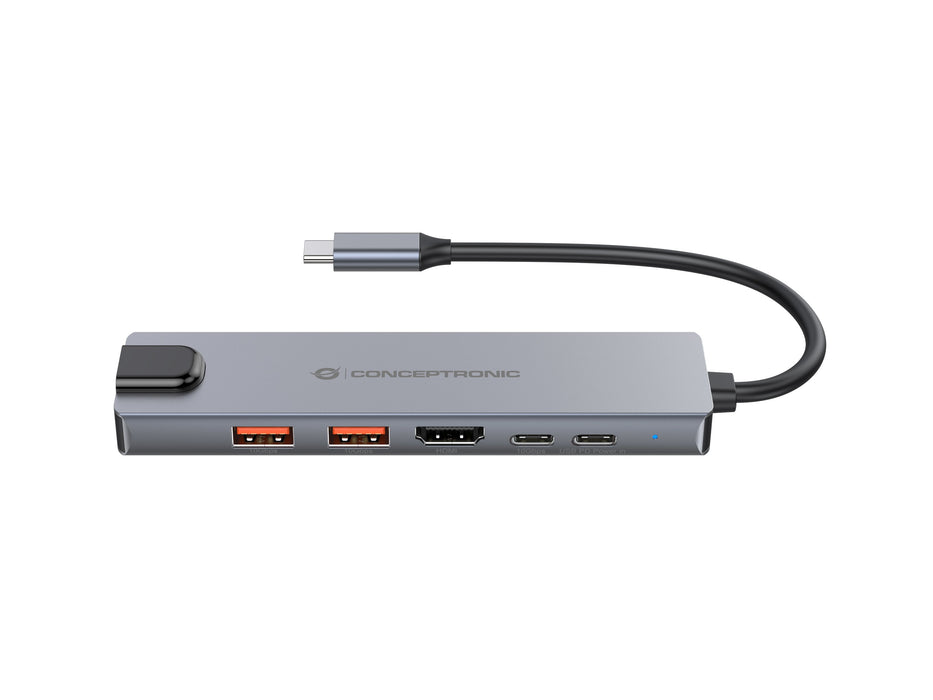 EAN 4015867239629 - Conceptronic DONN29G base para portátil y replicador de puertos Alámbrico USB 3.2 Gen 2 (3.1 Gen 2) Type- imagen 3