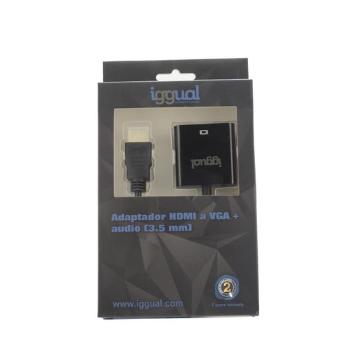 EAN 8435364317303 - iggual IGG317303 adaptador de cable de vídeo 0,2 m HDMI tipo A (Estándar) VGA (D-Sub) Negro imagen 1