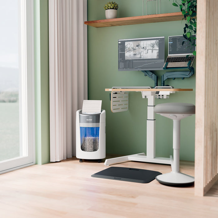 EAN 4002432142415 - Leitz IQ OptiMax Home Office 225 triturador de papel Microcorte 58 dB Gris, Blanco imagen 4