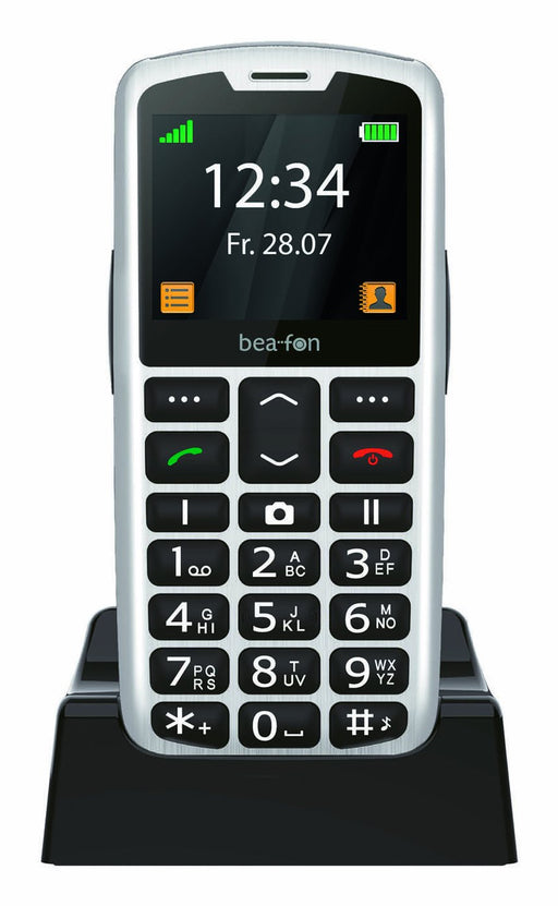 EAN 9120124823932 - Beafon SL260 5,59 cm (2.2") Negro, Plata Teléfono para personas mayores imagen 1