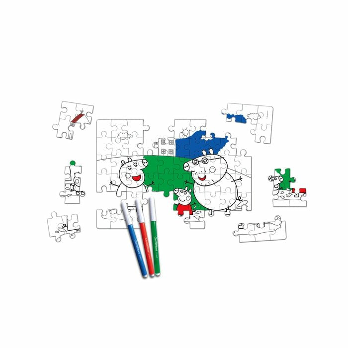 EAN 8005125260966 - Clementoni Peppa Pig Happy Color Double Face Puzzle rompecabezas 60 pieza(s) Dibujos imagen 4