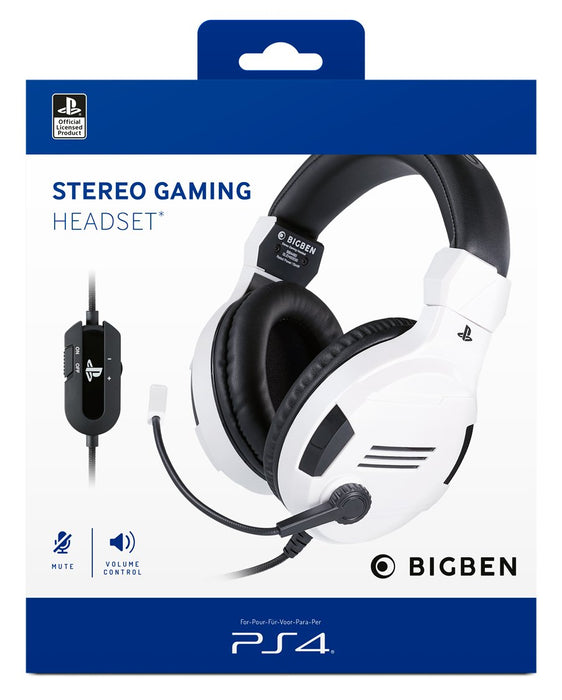 EAN 3499550381436 - BIG BEN PS4OFHEADSETV3WHITE auricular y casco Auriculares Alámbrico Diadema Juego Negro, Blanco imagen 5
