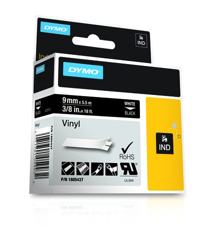 EAN 0071701059932 - DYMO 1805437 cinta para impresora de etiquetas Blanco sobre negro imagen 3