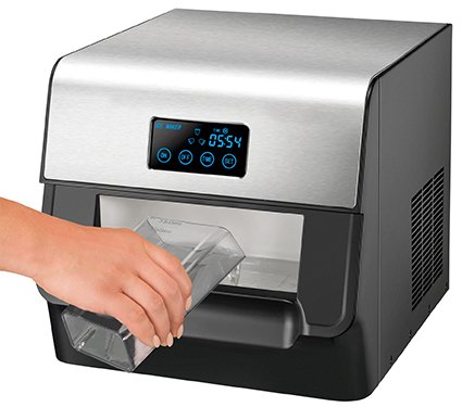 EAN 4011689489556 - Unold 48955 máquina de cubo de hielo Máquina para hacer cubitos de hielo portátil 150 W Negro, Acero inox imagen 4