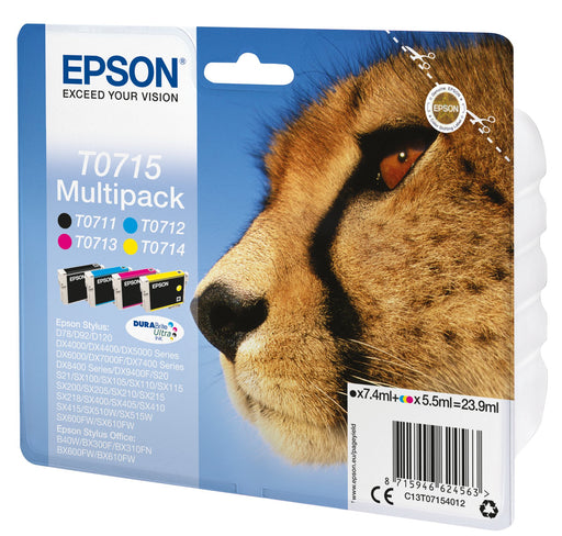 EAN 8715946624570 - Epson T0715 cartucho de tinta 1 pieza(s) Original Negro, Cian, Magenta, Amarillo imagen 2