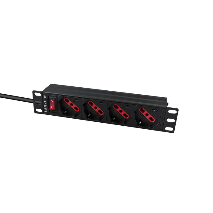 EAN 5715063205914 - Lanview LVR-2MIT-SW-IT4 unidad de distribución de energía (PDU) 1U Negro imagen 2