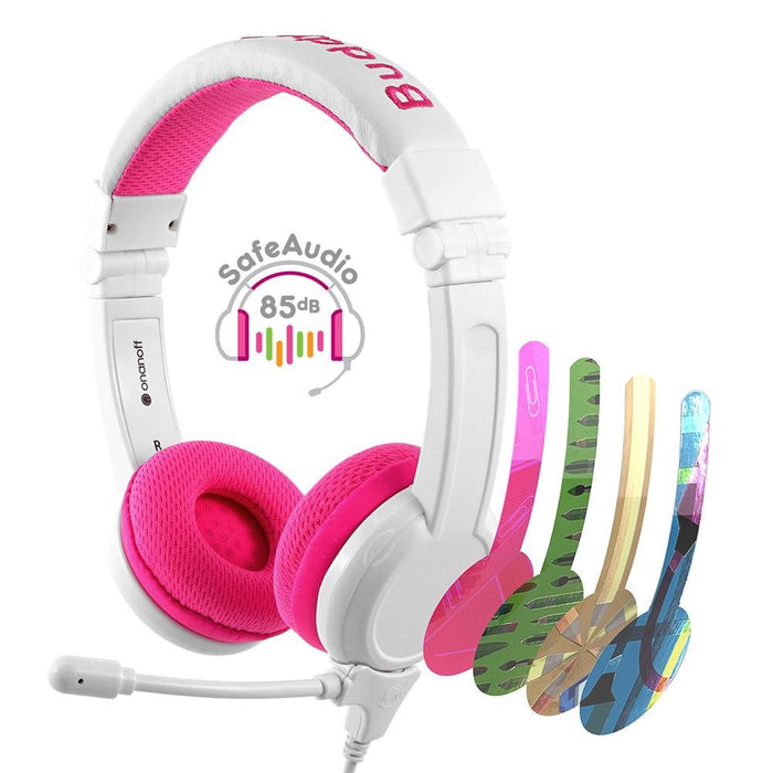 EAN 0630282193024 - BuddyPhones School+ Auriculares Alámbrico Diadema Llamadas/Música Rosa, Blanco imagen 1