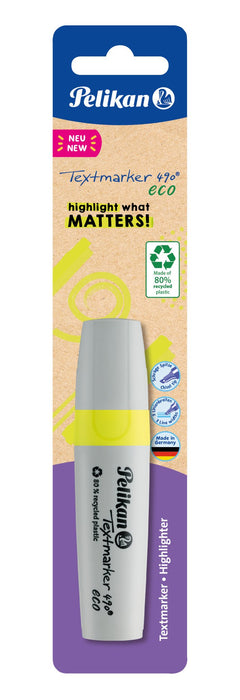 EAN 4012700823403 - Pelikan Textmarker 490 eco marcador 1 pieza(s) Punta de cincel Amarillo imagen 1