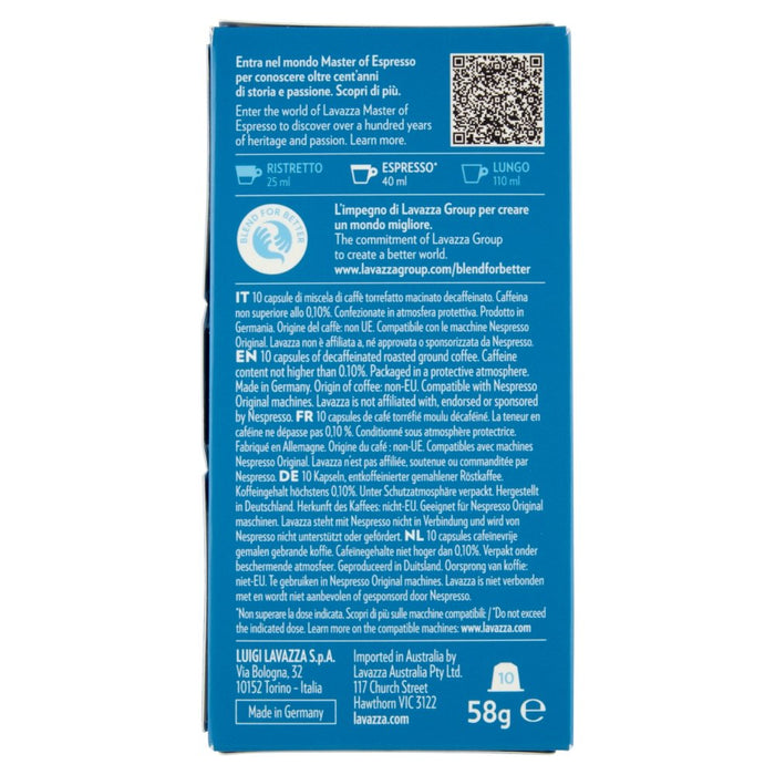 EAN 8000070053502 - Lavazza Dek Cápsula de café Tueste medio 10 pieza(s) imagen 4