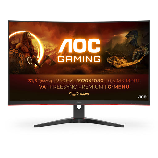 EAN 4038986117395 - AOC G2 C32G2ZE/BK pantalla para PC 80 cm (31.5") 1920 x 1080 Pixeles Full HD LED Negro, Rojo imagen 1