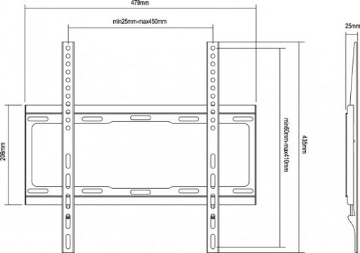 EAN 4015867186695 - Equip 650310 soporte para TV 139,7 cm (55") Negro imagen 2