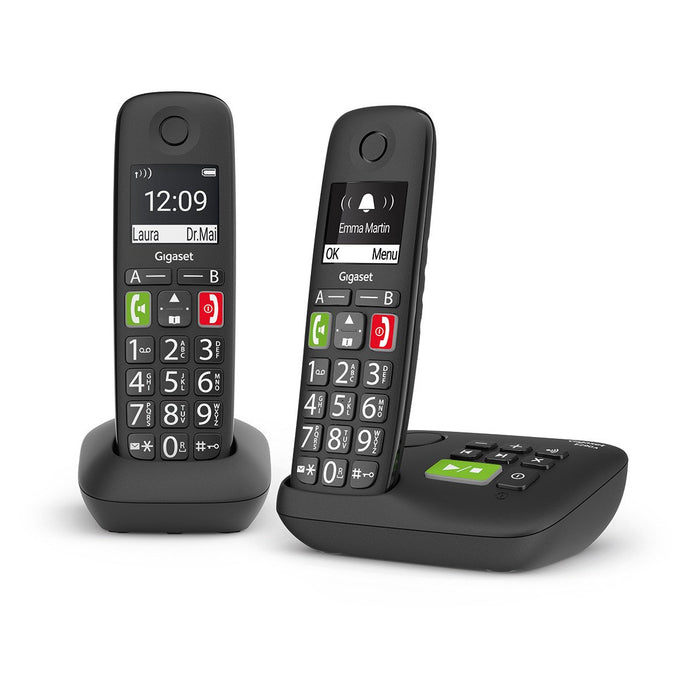 EAN 4250366856070 - Gigaset E290A Duo Teléfono DECT/analógico Identificador de llamadas Negro imagen 2
