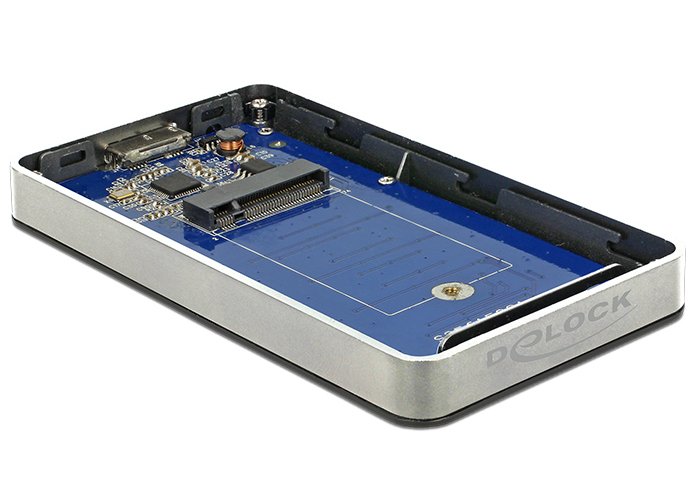 EAN 4043619425945 - DeLOCK 42594 caja para disco duro externo Caja externa para unidad de estado sólido (SSD) Negro, Plata M. imagen 3