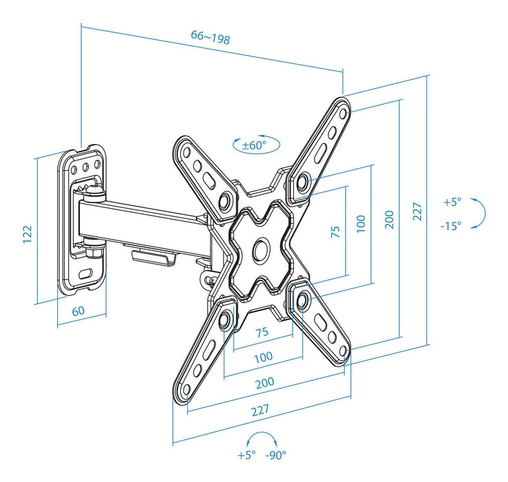 EAN 8433281014497 - TooQ LP1343TN-B soporte para TV 109,2 cm (43") imagen 4