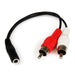 EAN 0065030856911 - StarTech.com 0.152m 3.5mm - 2xRCA m/f cable de audio 0,152 m Negro imagen 1