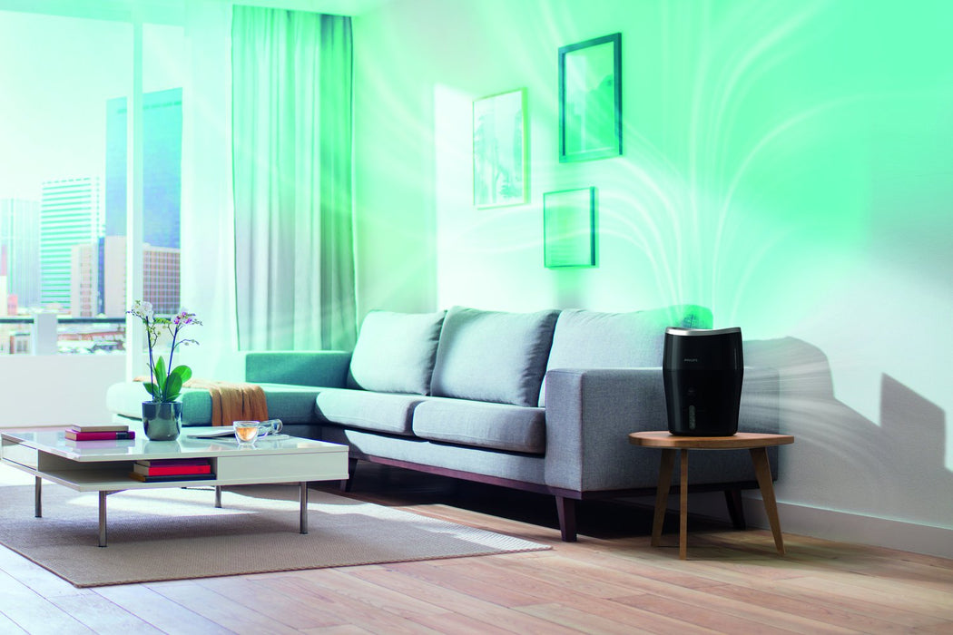 EAN 8710103786382 - Philips 2000 series HU4813/10 humidificador Natural 2 L Negro, Plata imagen 5