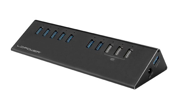 EAN 4260070125386 - LC-Power LC-HUB-ALU-2B-10 hub de interfaz USB 3.2 Gen 1 (3.1 Gen 1) Micro-B 5000 Mbit/s Negro imagen 1
