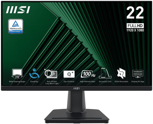EAN 4711377261142 - MSI Pro MP225V pantalla para PC 54,5 cm (21.4") 1920 x 1080 Pixeles Full HD LCD Negro imagen 1