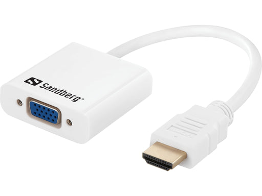 EAN 5705730508776 - Sandberg 508-77 adaptador de cable de vídeo HDMI tipo A (Estándar) VGA (D-Sub) + 3,5mm Blanco imagen 1