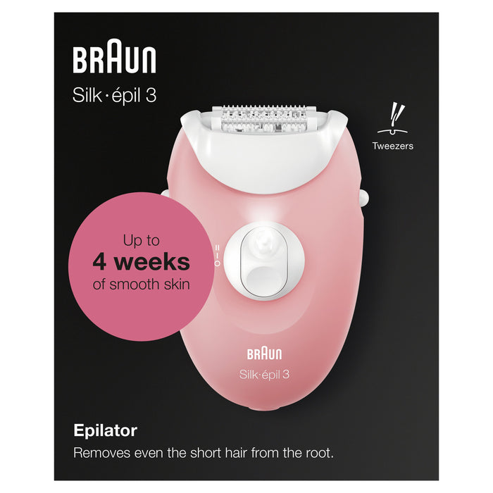 EAN 4210201423522 - Braun Silk-épil 3 SES 3-176 20 pinzas Rosa, Blanco imagen 6