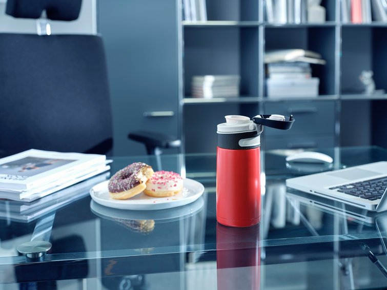 EAN 4006501032454 - Leifheit 03245 taza de viaje 350 ml Negro, Rojo Acero inoxidable imagen 9