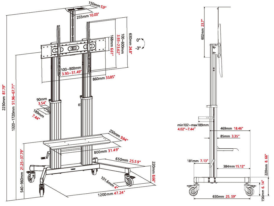 EAN 8628544000007 - Vision VFM-F27 soporte para TV 2,54 m (100") Negro imagen 6