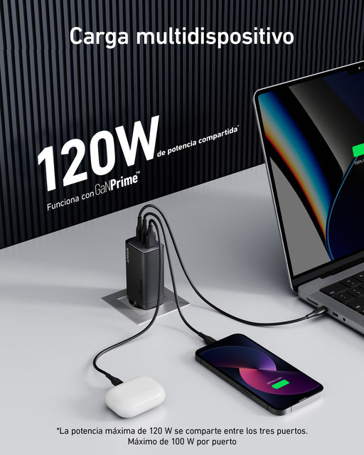 EAN 194644185077 - Anker 737 Auriculares, Portátil, Smartphone, Reloj inteligente, Tableta Negro Corriente alterna Carga rápi imagen 2