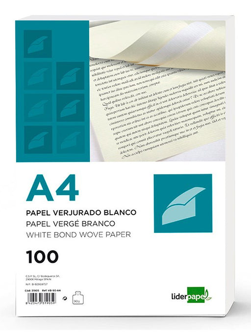 EAN 8423473319097 - Liderpapel VJ04 papel para impresora de inyección de tinta A4 (210x297 mm) 100 hojas Blanco imagen 1