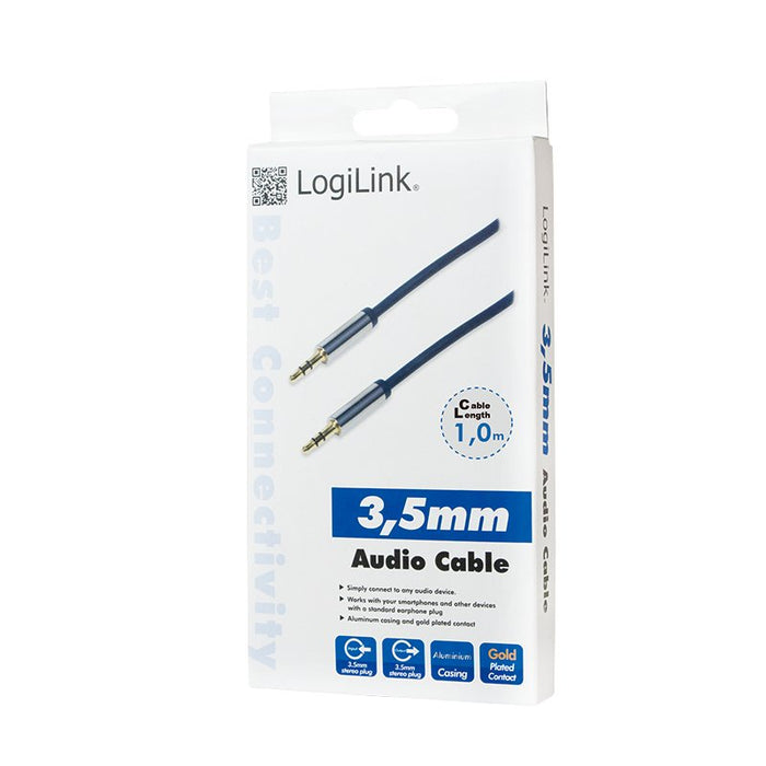 EAN 4052792034400 - LogiLink 3.5mm - 3.5mm 1m cable de audio 3,5mm Azul imagen 3