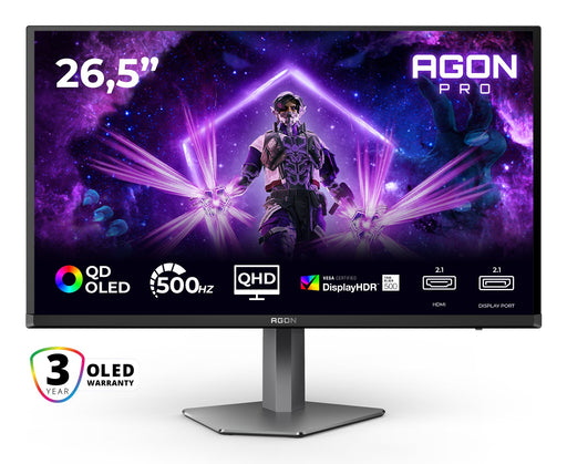 EAN 4038986183031 - AOC AGON PRO AG276QKD2 pantalla para PC 67,3 cm (26.5") 2560 x 1440 Pixeles Quad HD QD-OLED Negro, Gris imagen 1